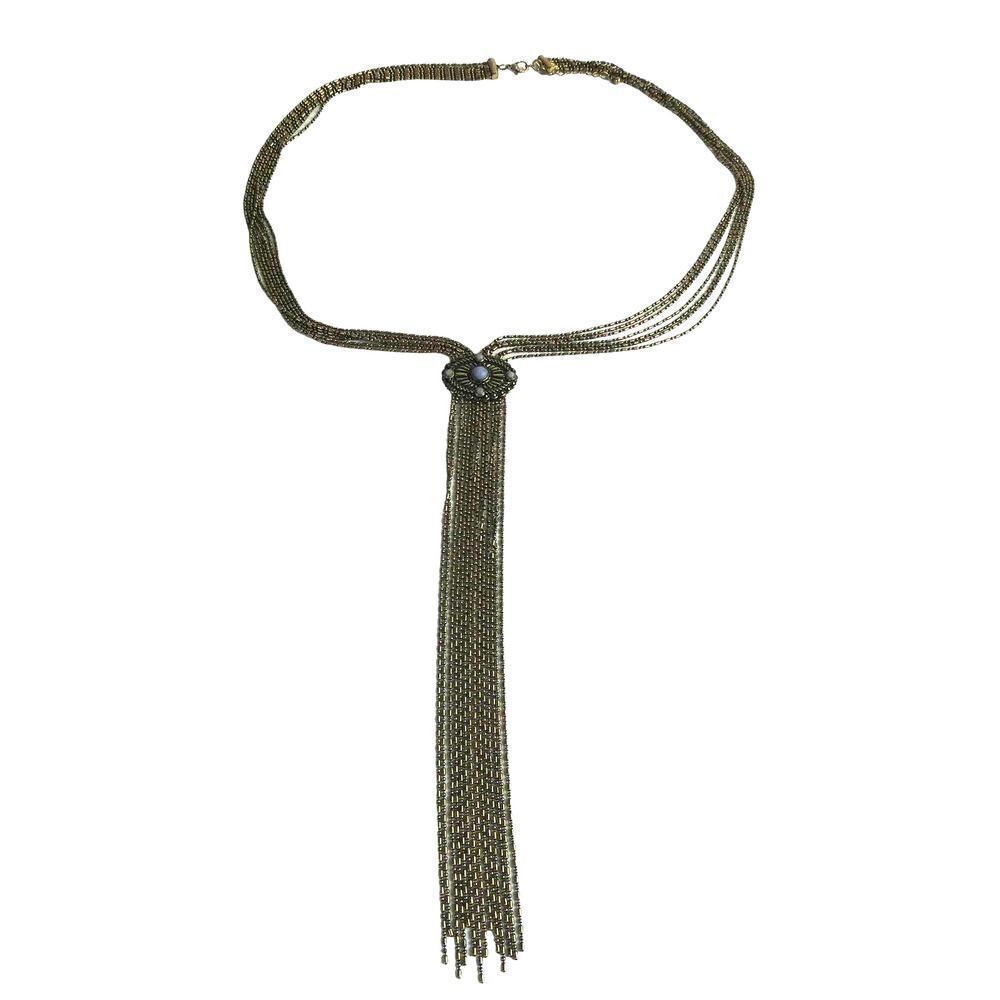 Unique Y Drop Multi Strand Adjustable Purple Ston… - image 1